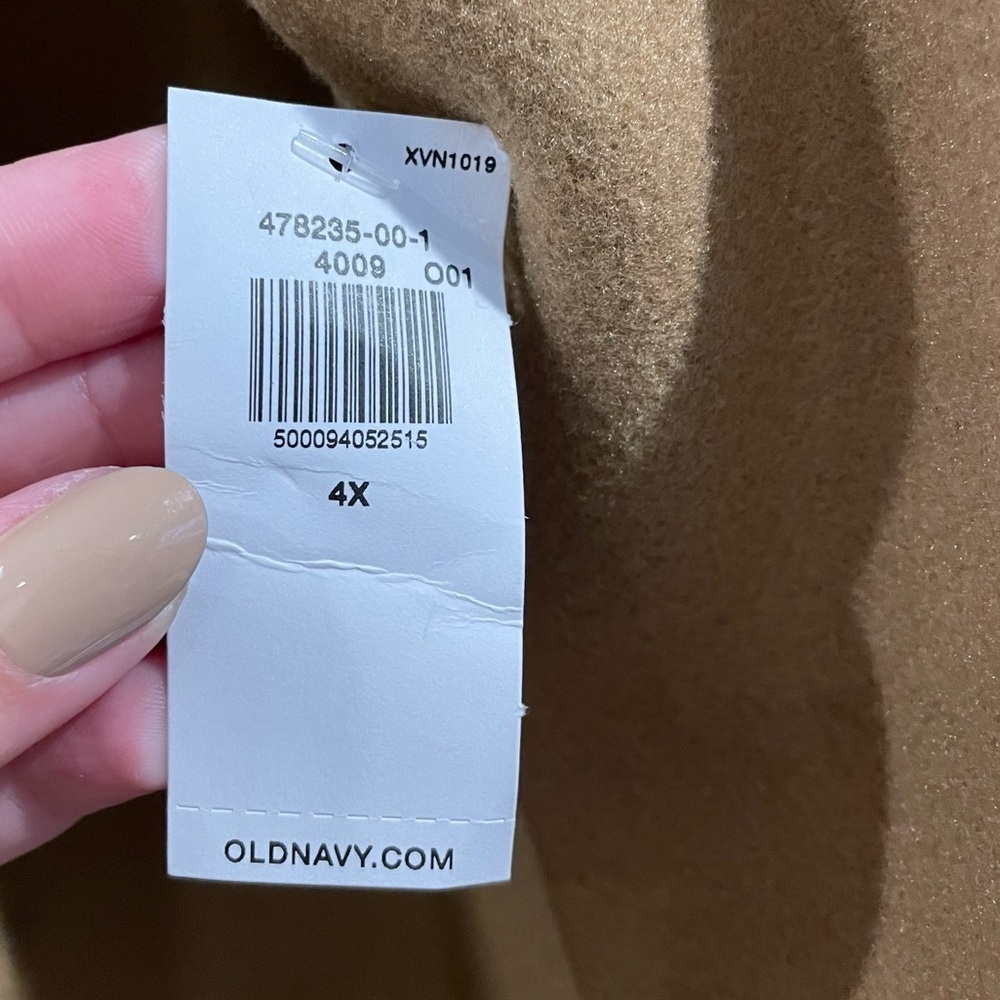Old Navy Plus Size 4X Soft-Brushed Peacoat Brown TanCoat | New Winter Essential - Picture 7 of 7